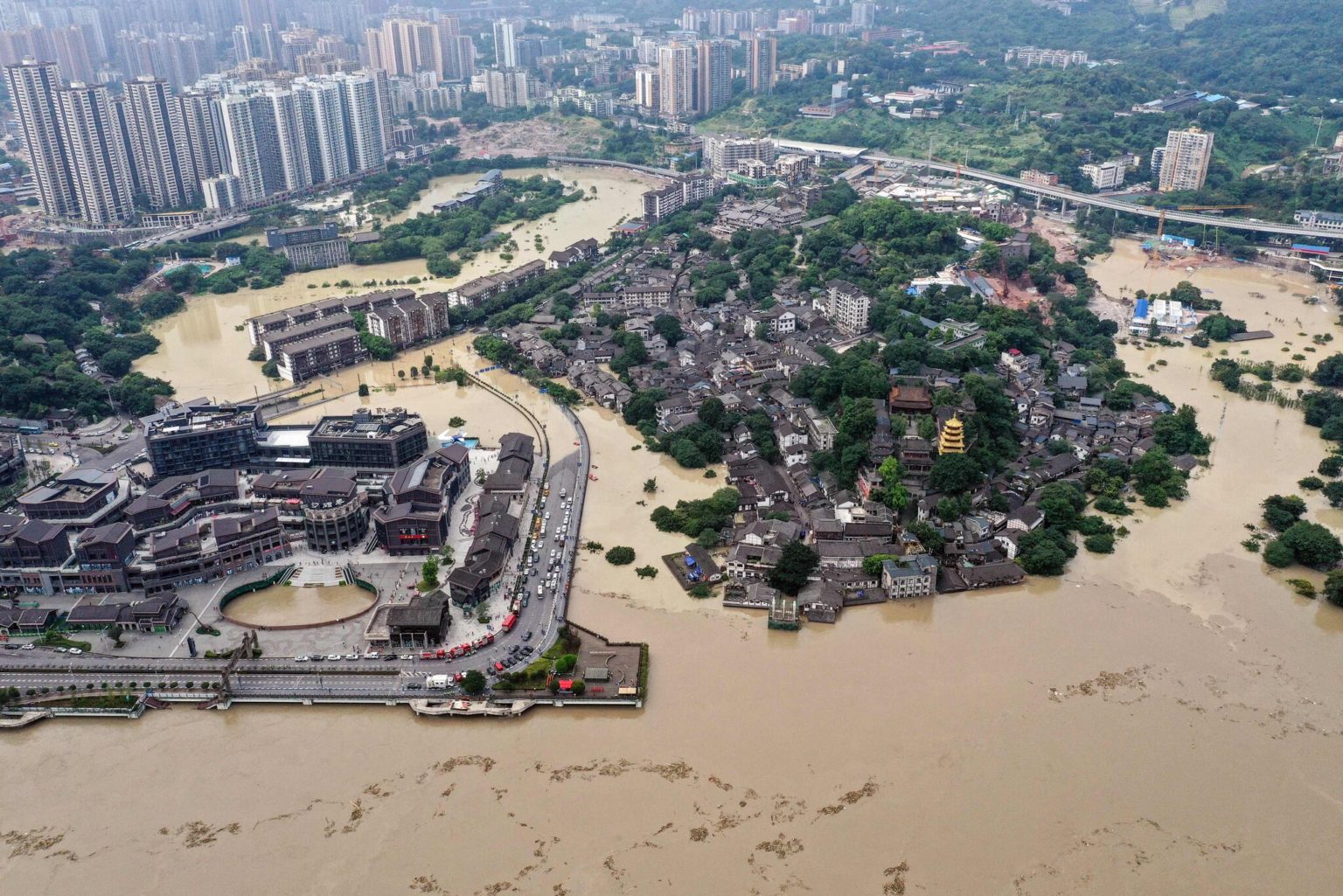 tesla china flood