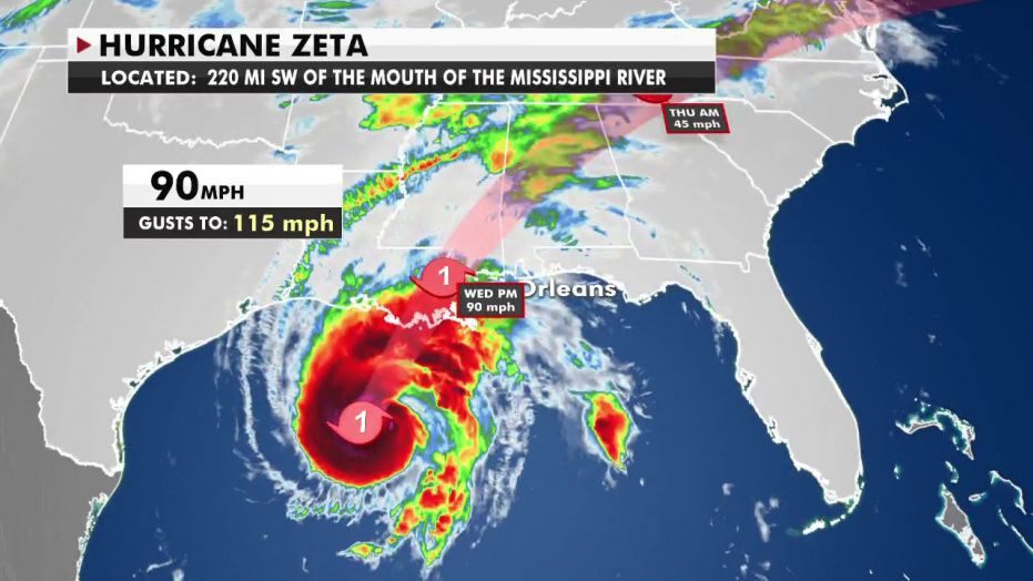 Hurricane Zeta Strengthening-Nears Landfall in Louisiana, Mississippi