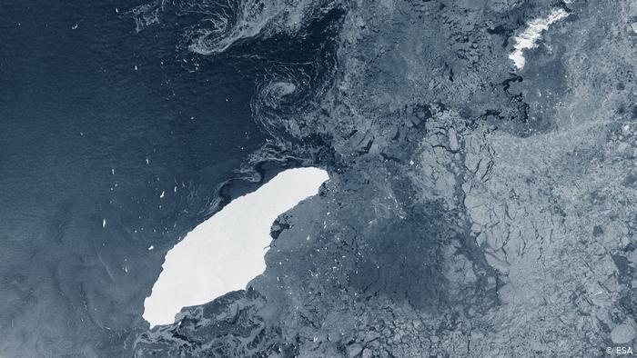 Enormous A68a iceberg heads towards island, satellite image, learn more at News Without Politics, unbiased