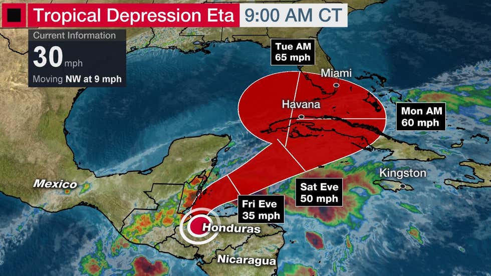 Eta Expected to Track Toward South Florida!