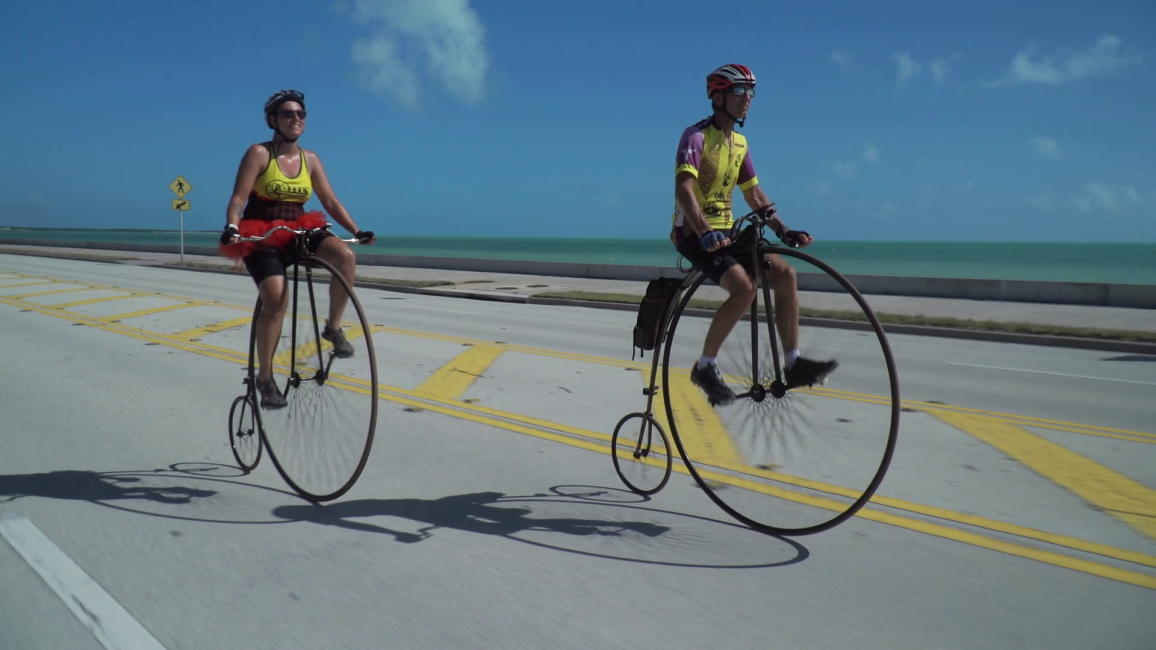 Father, Daughter Ride Antique High-Wheel Bikes From Michigan To Key West