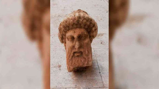 Ancient Greek god Hermes bust found during Athens sewage work