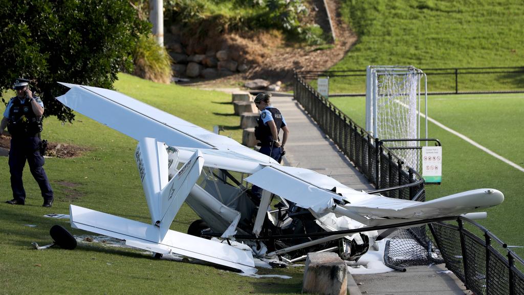 Plane crashes into sports field in Sydney