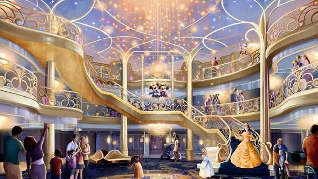 Disney Cruise Line reveals 1st look at new ship 'Disney Wish', follow News Without Politics, NWP unbiased news, travel, best non political news source, interior, Cinderella