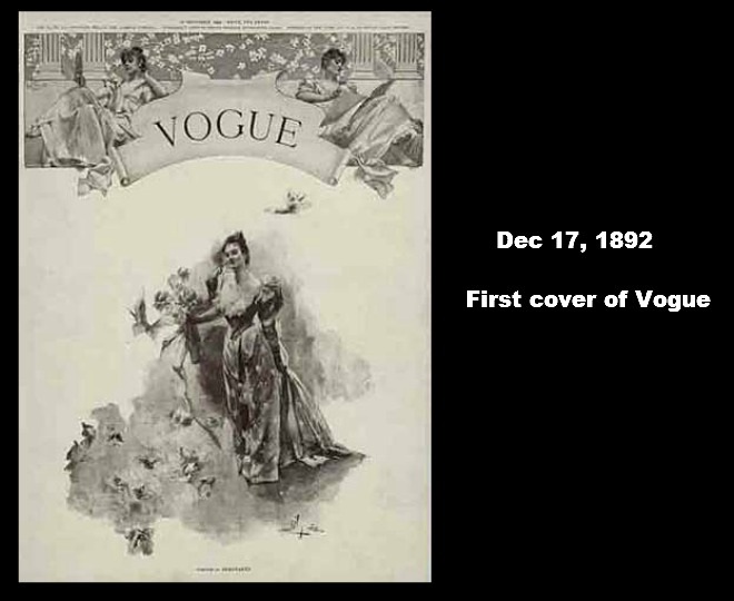 This day in history: first flight & first Vogue published, follow News Without Politics,  Wright Brothers, fashion then and now, unbiased, non political news