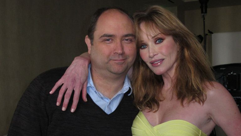 Mike Pingel with Tanya Roberts non-political  news not about politics 