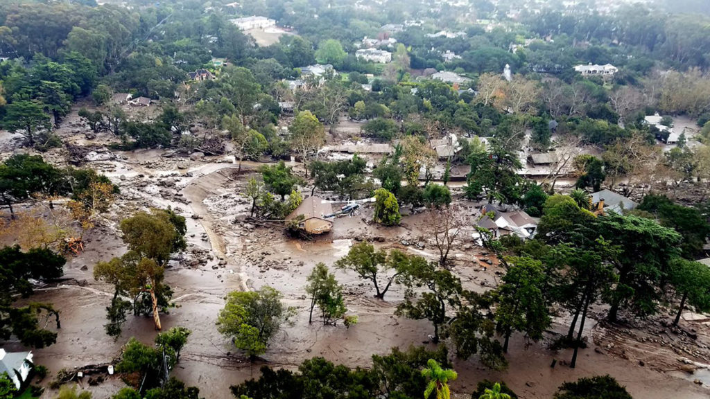 California mudslide non political news source 