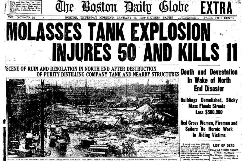 Great Boston molasses flood-this day in history, learn more from News Without Politics, NWP, more news other than politics, unbiased, 1919