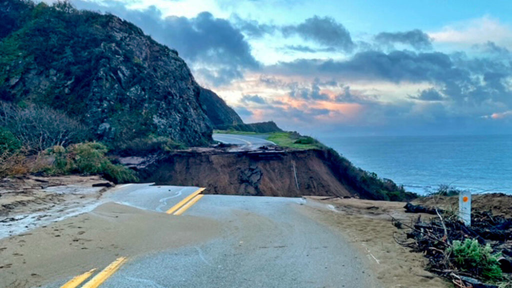 Drone footage of California highway collapse News Without Politics