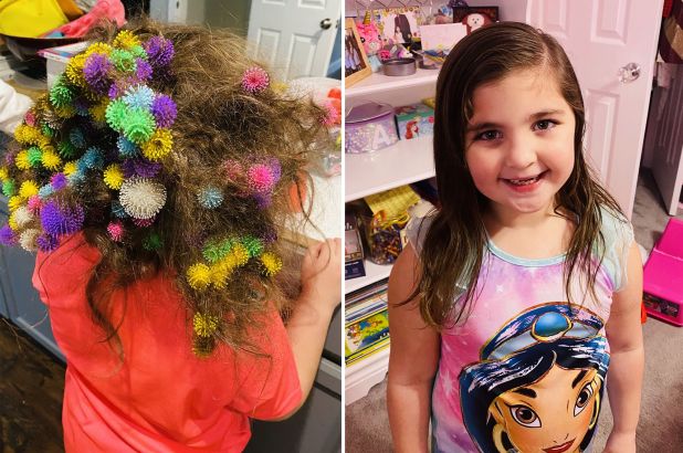 20 hrs detangling daughter’s hair-freak toy incident