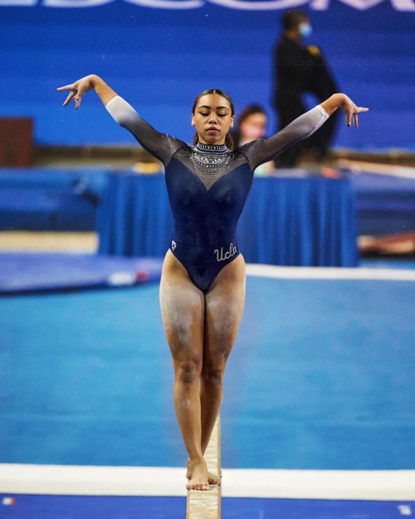 UCLA Gymnast's epic Janet Jackson floor routine, learn more from News Without Politics, watch, incredible non political women's sports news
