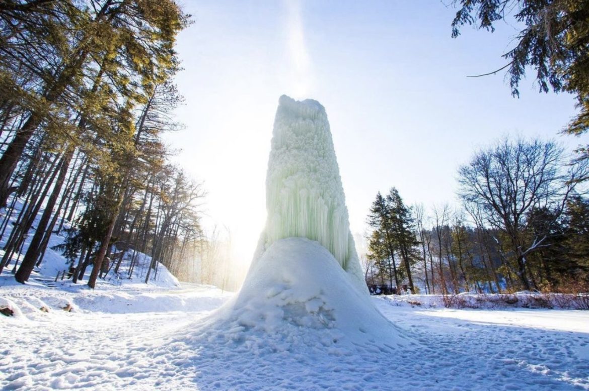 ‘Ice Volcano’ erupts in New York!