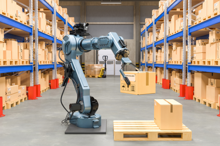 New robot Stretch moves warehouse boxes