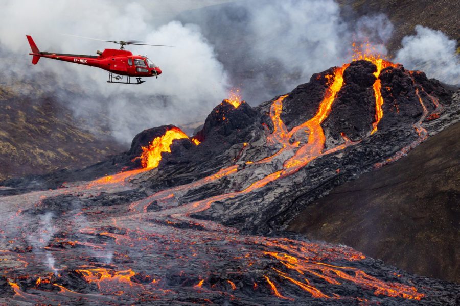 Drone films inside Iceland volcano then melts