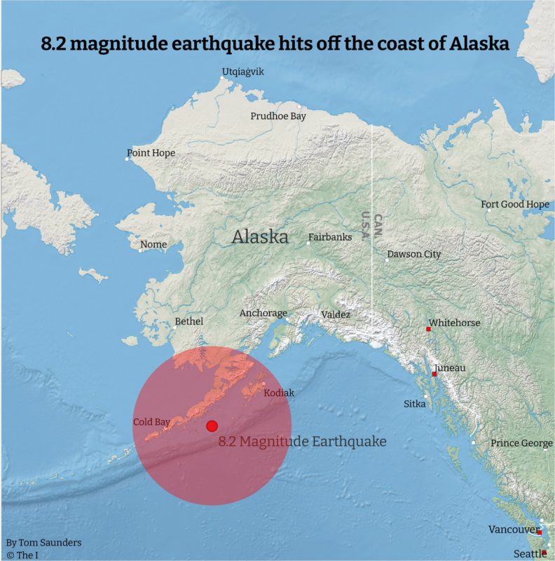 Alaska: Powerful magnitude 8.2 earthquake