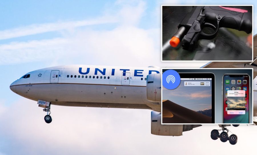 United Airlines evacuates plane ready for take off