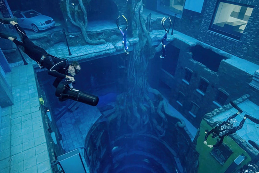 How to explore world’s deepest pool with underwater city and caves