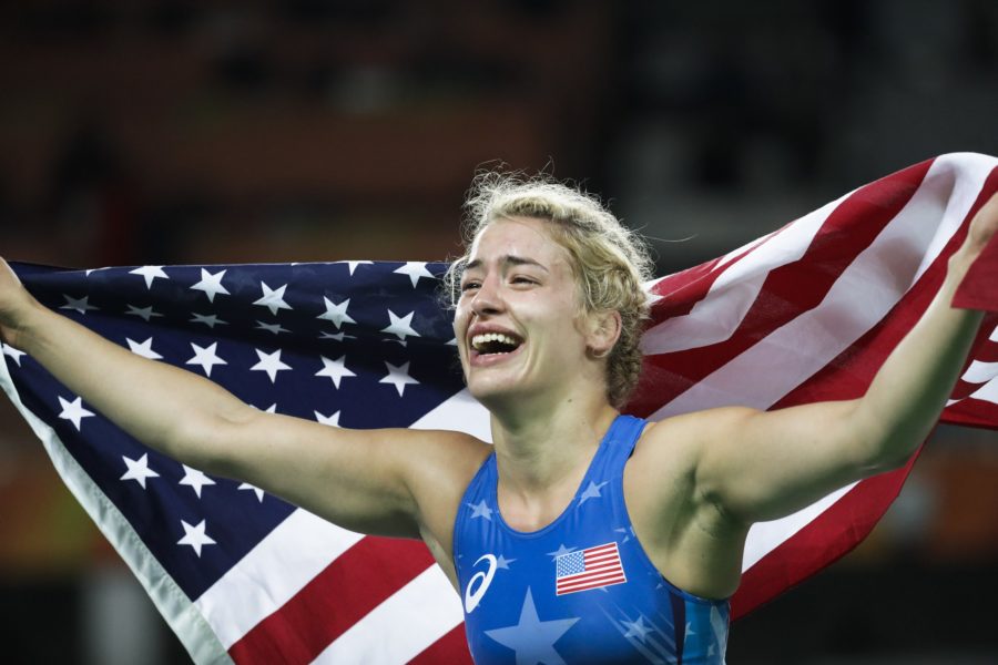 First American woman gold medalist in wrestling-her path back to the Olympics