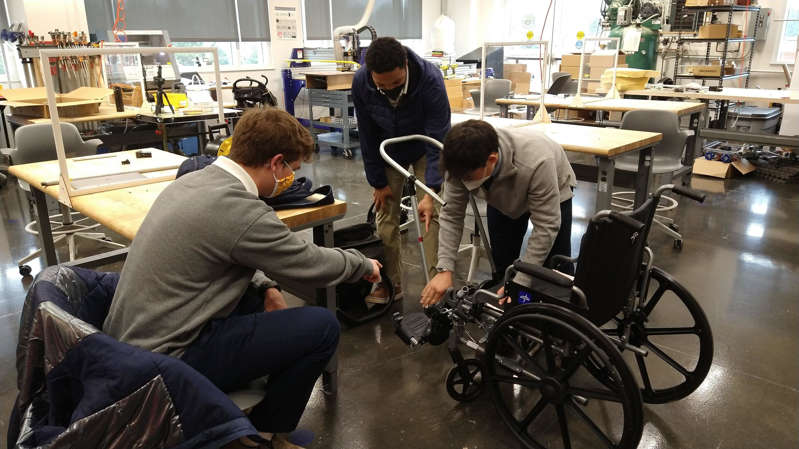 Students adapt wheelchair for teacher’s husband and baby