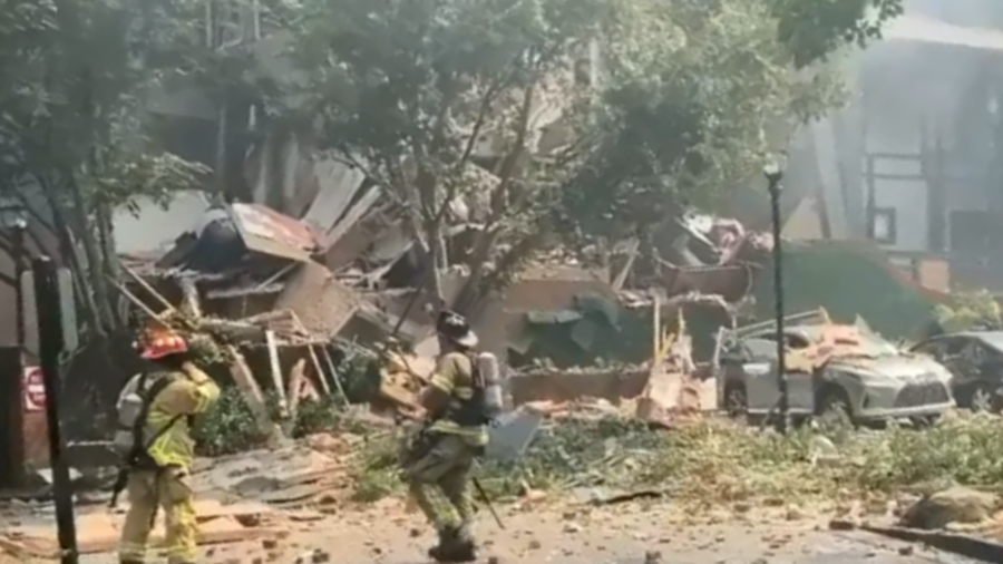 Massive explosion collapsed part of apartment