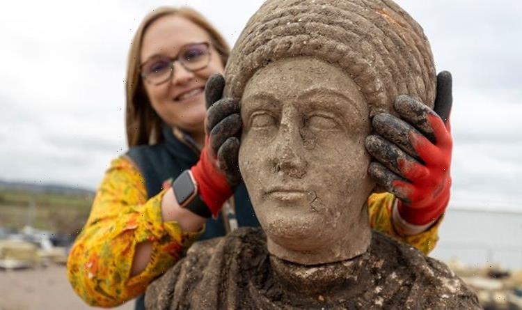 Rare Roman Statues unearthed during a railway dig