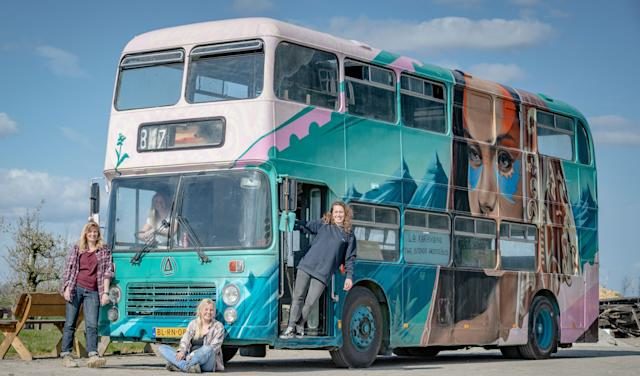 Double-decker bus – Now a mobile hostel