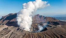 One of the largest volcanoes in the world erupts