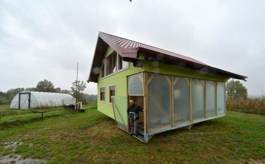 Man builds rotating house to express love for his wife