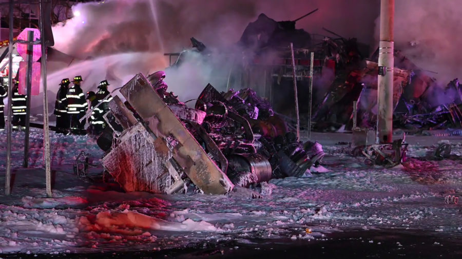 Long Island tanker crash: Massive explosion
