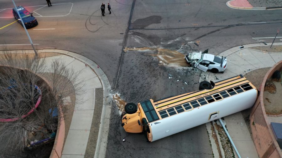 Shocking video of school bus crash in Albuquerque