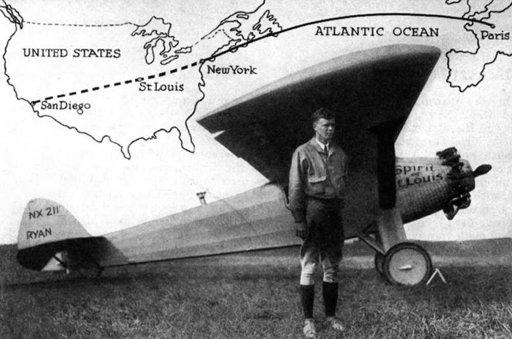 News Without Politics, This day in history: First solo transatlantic flight
